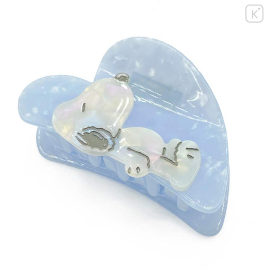 Japan Peanuts Hair Claw Clip - Snoopy : Relax Shell Holographic Blue - 1