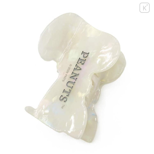 Japan Peanuts Hair Claw Clip - Snoopy & Woodstock : Hug Shell Holographic - 2