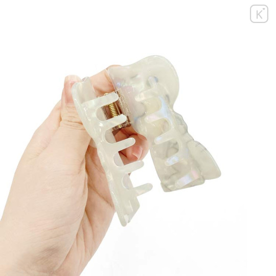 Japan Peanuts Hair Claw Clip - Snoopy & Woodstock : Hug Shell Holographic - 3