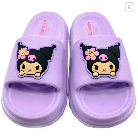 Japan Sanrio EVA Platform Shower Sandal - Kuromi : Y2K Tan - 1