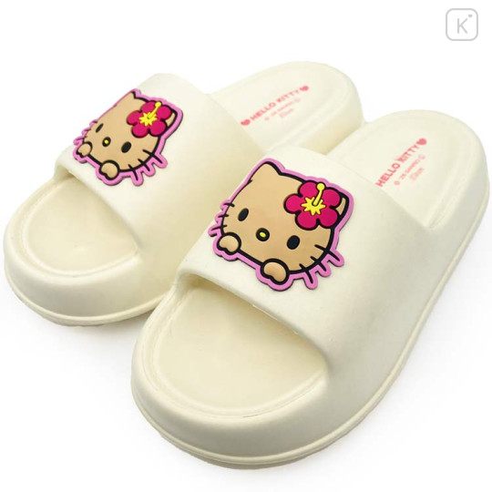 Japan Sanrio EVA Platform Shower Sandal - Hello Kitty : Y2K Tan - 2