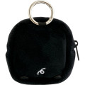 Japan San-x Mini Plush Pouch with Carabiner - Universe San-X Town Monokuro Boo : Smile - 2