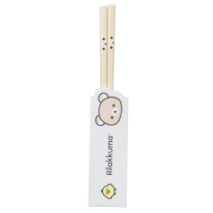 Japan San-x Bamboo Chopsticks 21cm - Rilakkuma : Face