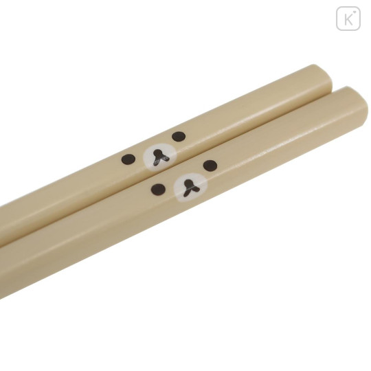Japan San-x Bamboo Chopsticks 21cm - Rilakkuma : Face - 2