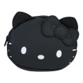 Japan Sanrio Face-shaped Pouch - Hello Kitty : Monochrome - 1