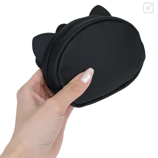 Japan Sanrio Face-shaped Pouch - Hello Kitty : Monochrome - 2