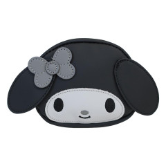 Japan Sanrio Face-shaped Pouch - My Melody : Monochrome