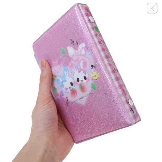 Japan Q-LiA Squishy Sticker Binder - Candy Twins Rabbit : Fruit Pink - 2