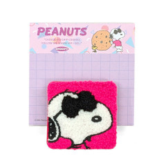 Japan Peanuts Fluffy Memo with Clip Stand - Snoopy : Petit Collection Joe Cool Pink