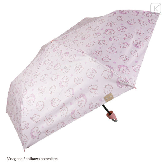 Japan Chiikawa Lightweight Folding Umbrella - Chiikawa : Friends Pink - 2