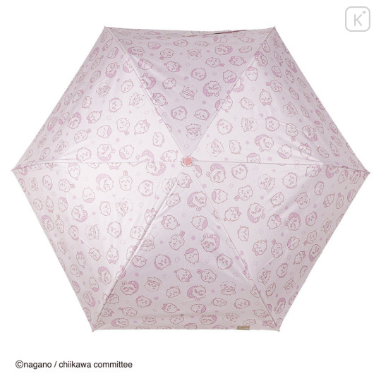 Japan Chiikawa Lightweight Folding Umbrella - Chiikawa : Friends Pink - 3