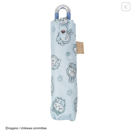 Japan Chiikawa Lightweight Folding Umbrella - Chiikawa & Hachiware & Usagi : Pajama Blue - 1