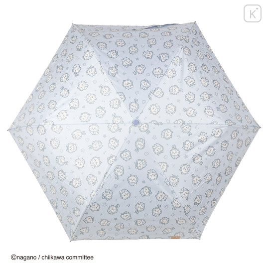 Japan Chiikawa Lightweight Folding Umbrella - Chiikawa & Hachiware & Usagi : Pajama Blue - 3