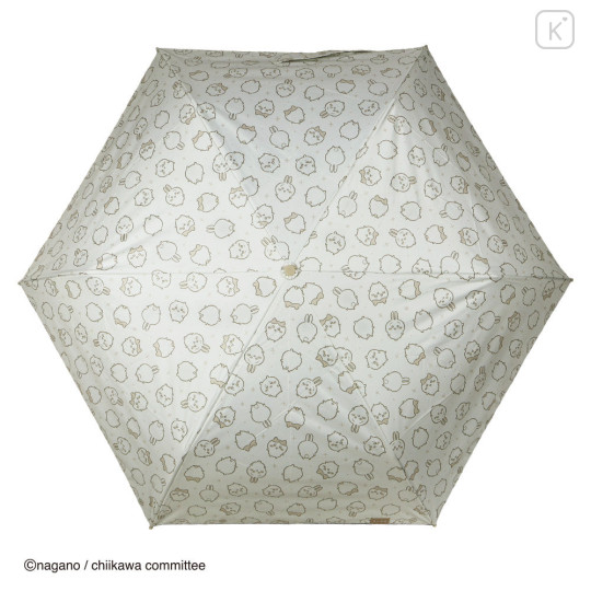 Japan Chiikawa Lightweight Folding Umbrella - Chiikawa & Hachiware & Usagi : Ivory - 3