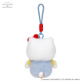 Japan Mofusand × Sanrio Squishy Potefuwa Mascot Holder - Hello Kitty - 6