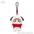 Japan Mofusand × Sanrio Squishy Potefuwa Mascot Holder - Pochacco - 4