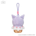 Japan Mofusand × Sanrio Squishy Potefuwa Mascot Holder - Kuromi - 6