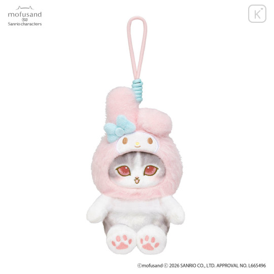 Japan Mofusand × Sanrio Squishy Potefuwa Mascot Holder - My Melody - 4
