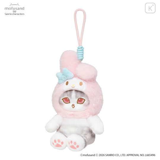 Japan Mofusand × Sanrio Squishy Potefuwa Mascot Holder - My Melody - 5