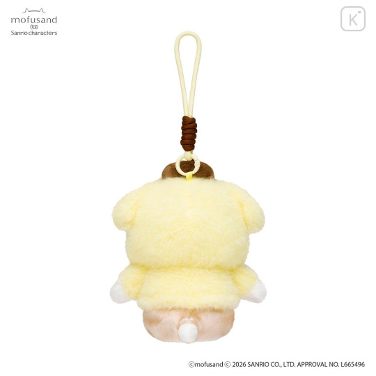 Japan Mofusand × Sanrio Squishy Potefuwa Mascot Holder - Pompompurin - 6