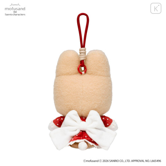 Japan Mofusand × Sanrio Squishy Potefuwa Mascot Holder - Marron Cream - 6
