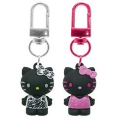 Japan Sanrio Figure Charm Keychain Set - Hello Kitty : Zebra Black