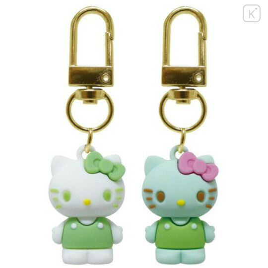 Japan Sanrio Figure Charm Keychain Set - Hello Kitty : Matcha Green - 1