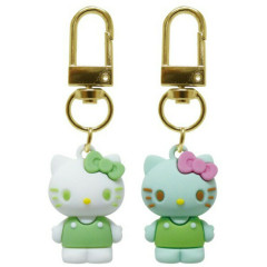 Japan Sanrio Figure Charm Keychain Set - Hello Kitty : Matcha Green