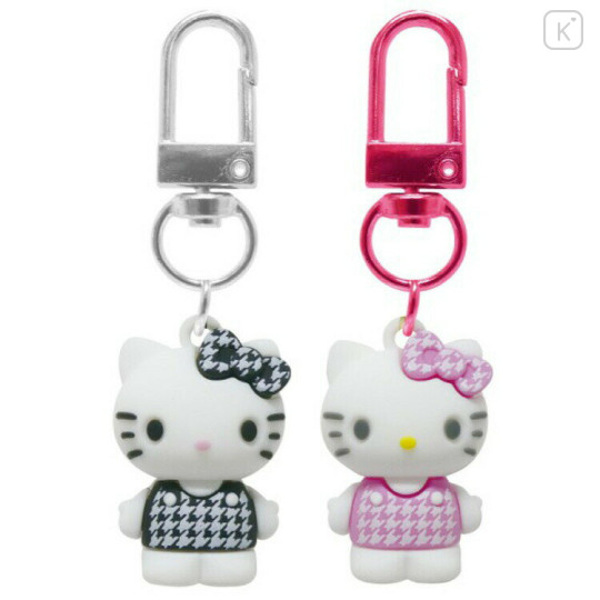 Japan Sanrio Figure Charm Keychain Set - Hello Kitty : Houndstooth - 1