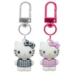 Japan Sanrio Figure Charm Keychain Set - Hello Kitty : Houndstooth