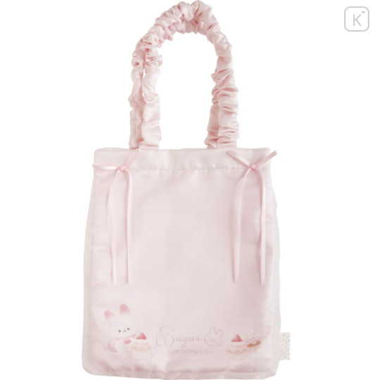 Japan San-x Satin Tote Bag - Sugarcocomuu : Frill Ribbon Pink - 1