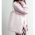 Japan San-x Satin Tote Bag - Sugarcocomuu : Frill Ribbon Pink - 3