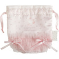Japan San-x Satin Drawstring Bag - Sugarcocomuu : Frill Ribbon Pink - 1