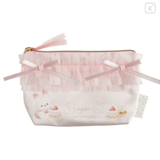 Japan San-x Cosmetic Pouch - Sugarcocomuu : Frill Ribbon Pink - 1