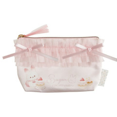 Japan San-x Cosmetic Pouch - Sugarcocomuu : Frill Ribbon Pink