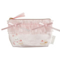 Japan San-x Cosmetic Pouch - Sugarcocomuu : Frill Ribbon Pink - 1