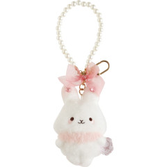 Japan San-x Hanging Plush - Sugarcocomuu : Pearl Ribbon Rabbit