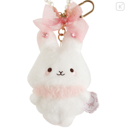 Japan San-x Hanging Plush - Sugarcocomuu : Pearl Ribbon Rabbit - 2