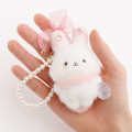 Japan San-x Hanging Plush - Sugarcocomuu : Pearl Ribbon Rabbit - 4