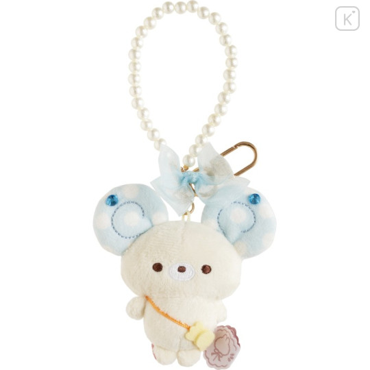 Japan San-x Hanging Plush - Sugarcocomuu : Pop Pearl Ribbon Mouse - 1