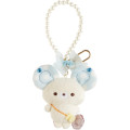 Japan San-x Hanging Plush - Sugarcocomuu : Pop Pearl Ribbon Mouse - 1