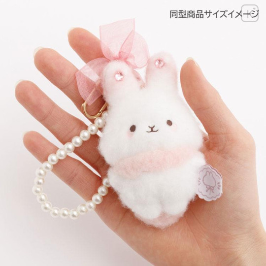 Japan San-x Hanging Plush - Sugarcocomuu : Pop Pearl Ribbon Mouse - 5