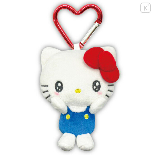 Japan Sanrio Mascot Holder Mini Plush Pouch - Hello Kitty : Exciting Face - 1