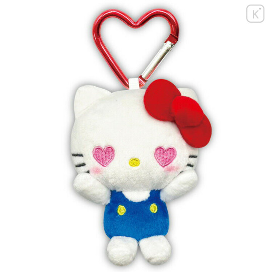 Japan Sanrio Mascot Holder Mini Plush Pouch - Hello Kitty : Loving Eyes - 1