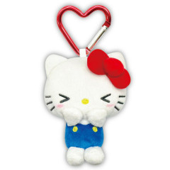 Japan Sanrio Mascot Holder Mini Plush Pouch - Hello Kitty : Happy Face