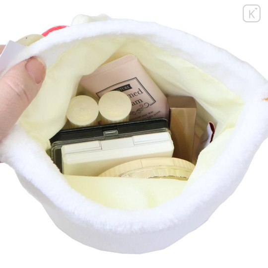 Japan Sanrio Plush Drawstring Bag - Hello Kitty : Sweet Cakes Collection Strawberry - 3