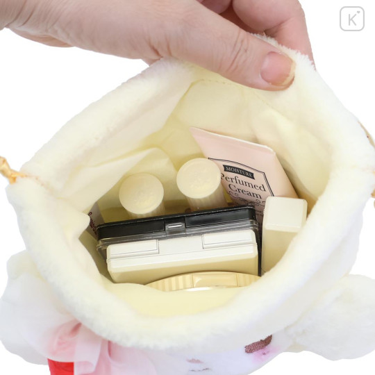 Japan Sanrio Plush Drawstring Bag - My Melody : Sweet Cakes Collection Strawberry - 3