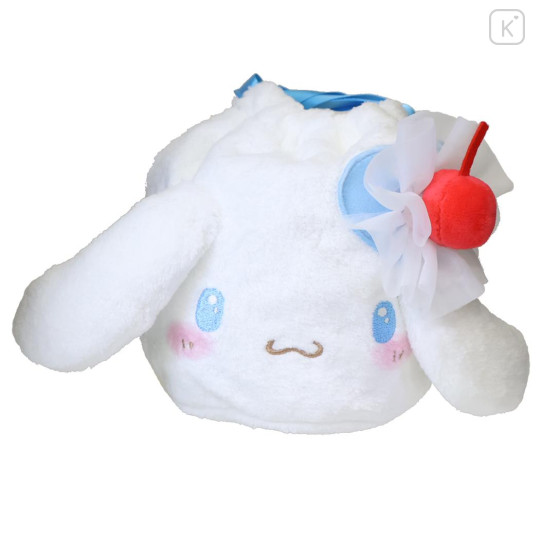 Japan Sanrio Plush Drawstring Bag - Cinnamoroll : Sweet Cakes Collection Strawberry - 1