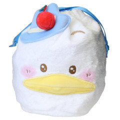Japan Sanrio Plush Drawstring Bag - Pekkle : Sweet Cakes Collection Strawberry