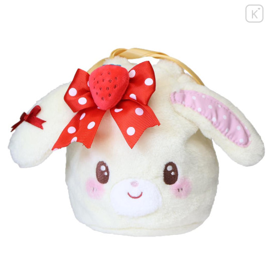 Japan Sanrio Plush Drawstring Bag - Bonbonribbon : Sweet Cakes Collection Strawberry - 1